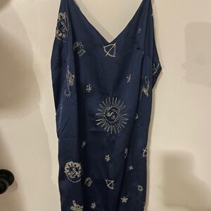 Navy Blue + Gold Horoscope dress